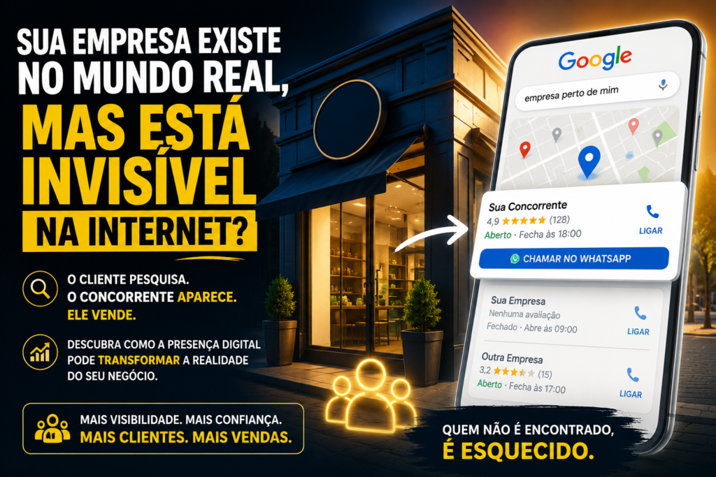Sua Empresa Existe no Mundo Real, Mas Está Invisível na Internet